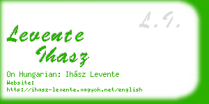levente ihasz business card