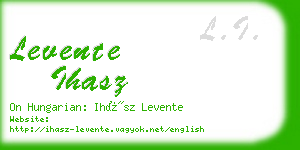 levente ihasz business card